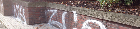 Bild:Graffiti auf einer Mauer